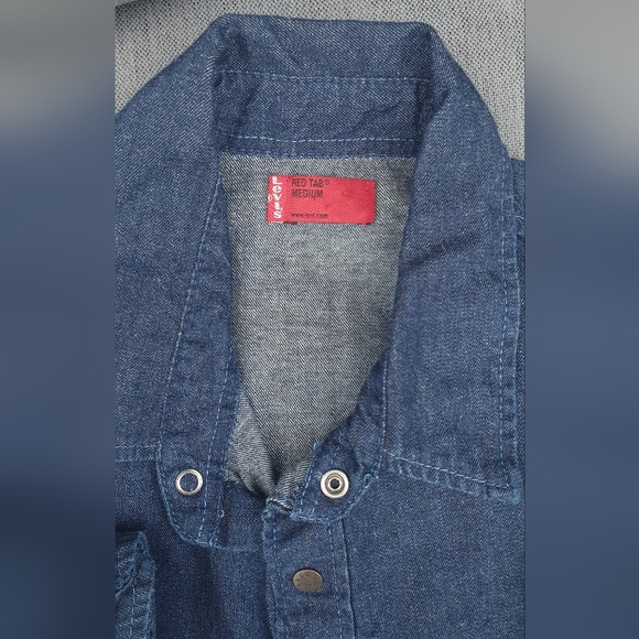 Levi's Red Tab Classic Denim Shirt Dark Wash Men's M - Picture 5 of 11